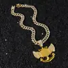 Colar com Pingente de Asa Personalizado Corrente Totalmente Cravejada Estilo Hip-Hop Masculino Novo Estilo Transfronteiriço Europeu e Americano