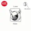 Brincos de Stud Liga de Titânio G23 Chifre de Diabo 0.9 Rosca Externa Stud de Lábio Stud de Osso da Orelha Cabeça de Touro Acessórios de Joia para Piercing Cabeça