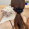 Grampo de Cabelo Flor de Chiffon Elegante Super Fada Feminino de Verão Ponda Clip para Parte de Trás da Cabeça Acessório de Cabeça Simples Clip de Primavera