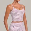 Top Regata de Yoga com Estampa de Listras Cruzadas Justo Pilates Fitness Esportes Top de Yoga Feminino 7116