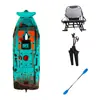 Kayak, Kayak, Canoa, Bote de Rafting Moldeado por Rotación, Kayak Doble Portátil para Pesca