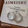 Pendientes de Aro Minimalistas de Moda Transfronteriza Europea y Americana con Aguja de Plata 925, Lujo Ligero, Sensación de Alta Gama, Pinzas para Orejas y Accesorios para Orejas Versátiles