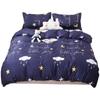 Conjunto de Colcha Estampada Simples de Quatro Peças Roupa de Cama de Verão Cama de Solteiro Dormitório de Estudante Conjunto de Três Peças Estilo Ins