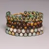 Amazon Nuevo Pulsera de Mujer Tejida a Mano con Cuentas de Piedra Natural de 6 mm Doble Capa Estilo OL para el Trabajo Regalo de Cumpleaños