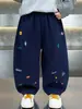 2232 Pantalones de Punto de Otoño para Niños 2026 Nuevo Estilo Coreano Pantalones Curvos de Moda para Niños Primavera y Otoño Casuales Rectos