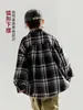 Camisa xadrez de manga comprida para meninos 2026 primavera e outono nova infantil gola de lapela top respirável para crianças mais velhas roupa de outono