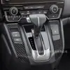 Adecuado para Honda Crv 17-21 Modificación de Interior de Coche Pegatinas Decorativas de Fibra de Carbono en Ambos Lados del Panel de la Palanca de Cambios