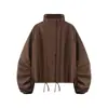 Fabricante mayorista de ropa para mujer transfronterizo 2026 ZA AliExpress más vendido chaqueta multicolor de un solo botón con cordón y cuello alto