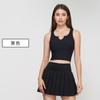 Sutiã de ioga com bojo fixo e absorção de choque, de média resistência, roupa íntima esportiva sexy para corrida ao ar livre, com decote em V, colete fitness