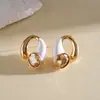 Pendientes Geométricos Retro Europeos y Americanos con Tachuelas de Diamante y Goteo de Aceite, Pendientes de Nicho Transfronterizos de Alta Gama, Accesorios para Orejas de Moda Personalizados
