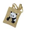 Bolsa de Tricô Ins Desenho Panda Feminina Moda para Carregar na Mão Grande Capacidade Bolsa de Ombro Bolsa Transversal Bolsa