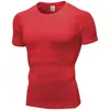 Mallas esportivas PRO masculinas de manga curta para fitness, esportes, corrida, treino, roupas de alta elasticidade, secagem rápida, camiseta top de manga curta