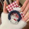 Lazo para el Cabello de Gato de Dibujos Animados con Encaje Dulce, Goma Elástica Simple para Cola de Caballo de Niña, Alto Valor Estético, Cuerda para el Cabello Linda