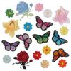 Pegatinas de tela con bordado de mariposas de Amazon, parches para ropa con logotipo bordado de loto de dibujos animados de Zhang Zi, pegatinas para planchar