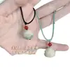 Collar de Cuerda Trenzada Hecho a Mano Colgante Bodhi Diseño de Nicho Ins Cadena para Clavícula de Pareja Estilo Ins Femenino Elemento de Loto