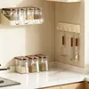 Estante para condimentos de cocina, caja de almacenamiento para el hogar montada en la pared, multifuncional, no requiere taladro, para almacenar aceites esenciales, sal, salsa y vinagre