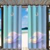 Cortinas de Verão Personalizadas com Pintura a Óleo Imitada Impressa para Exterior, Cortinas Blackout para Varanda, Serviço de Dropshipping Disponível