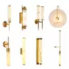 Luminária de Parede de Mármore de Luxo Leve Moderna Nórdica para Parede de Fundo de Sala de Estar, Quarto, Luminária de Cabeceira, Corredor de Hotel, Corredor, Luminária de Parede Decorativa