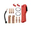 Set de Accesorios para Pistola de Soldadura MIG 15AK: Punta de contacto para soldadura con protección de gas, Varilla conector de codo, Punta protectora, Manguera de alimentación de alambre