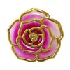 Gancho para Bolso Redondo con Forma de Rosa de Alta Rotación en Stock, Gancho Plegable para Mesa 3D, Gancho Navideño de Flor de Plástico