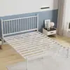 Cama moderna minimalista con estructura de hierro, cama doble reforzada de 1,8 m, cama de hierro forjado estilo nórdico, cama de hierro plegable, cama individual de 1 m