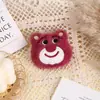 Broche de Urso Morango Desenho Animado Pelúcia Acessório de Cabelo Morango Fofo Acessórios DIY Bolsa de Boneca Meias Acessórios de Roupa