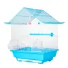 Gaiola para Periquito com Alça, Gaiola Pequena Portátil para Viagem e Casa, Transportador de Fácil Armazenamento para Periquito Canário Pássaro