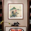 Pintura colgante de paisaje antiguo de imitación de Dong Qichang Estilo chino Pintura decorativa para sala de estar Sala de estudio Sala de té Restaurante de estilo chino Mural Pintura para vestíbulo