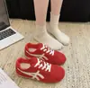 Zapatos Blancos de Estilo Coreano con Punta Redonda y Bloques de Color para Mujer 2026 Nueva Llegada Primavera Estilo Academia Casual Zapatos de Entrenamiento Alemanes Zapatos Deportivos de Moda