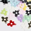 Aleación de color accesorio de flor de 5 pétalos llavero material DIY accesorios colgante bolsa colgante creativo con agujeros venta al por mayor