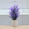 Amazon Decoração de Casamento e Casa Planta em Vaso Roxo Lavanda, Decoração Estilo Pastoral, Folhagem Artificial, Ornamento de Espiga de Trigo
