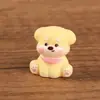 Cachorro de Dibujos Animados Tridimensional Miniaturas Artesanías de Resina Adornos Llavero Material Decoración de Coche Accesorios para Joyería DIY