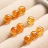 Cristal Natural Amarelo Torre Contas Soltas Contas Redondas Feitas à Mão DIY Acessórios para Pulseira Contas Semiacabadas Cristal Amarelo Torre Contas Soltas