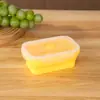 Caja de almuerzo plegable de silicona de grado alimenticio creativa, resistente a altas temperaturas en microondas y horno, caja para mantener la frescura, suit de caja de almuerzo portátil para trabajadores de oficina