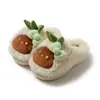 Pantuflas de algodón de suela gruesa con diseño de dibujos animados, nuevo estilo otoño/invierno 2026, pantuflas de interior cálidas y acogedoras, esponjosas y lindas