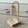Calentador de Velas Europeo y Americano Amazon con Temporizador y Regulador de Intensidad, Altura Ajustable, Madera Maciza Cuadrada Aromaterapia