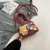 Monedero 2025, nuevo, retro, bonito, tipo mensajero, a cuadros, para auriculares, bolso de hombro para ir al trabajo.