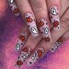 Abóbora Fantasma Halloween Vestir Peças Superiores de Unha Longa n Patch de Unha Falsa Armadura Vestir Produtos Acabados Atacado
