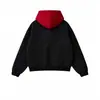 Tendencia de moda ins estilo coreano, sudadera con capucha de diseño de hebilla metálica de nicho color-blocking, top simple retro de alta costura