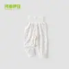 Ropa de bebé: Pantalones de cintura alta para proteger el abdomen para niños y niñas, de algodón puro Clase A para primavera y otoño, pantalones largos con entrepierna abierta para uso en casa
