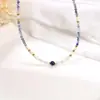 Collar de ágata azul y perla de agua dulce de diseño original, delicado y fresco, adecuado para niñas, cadena para la clavícula, adecuado para superponer, para ir al trabajo, nicho para mujeres