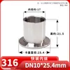 Conector de Rosca Interna de Acero Inoxidable 316 Wenxiang, Extremo de Mandril Roscado Interno, Accesorio de Rosca de Liberación Rápida para Tuberías de Agua de Grado Sanitario de 1 pulgada
