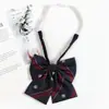 Accesorios para Camisa de Golpe Libre de Personas Estilo Japonés Corbata Azul Estilo Académico jk Patrón Perezoso Vestido Académico Lazo de Corbata Mano de Mujer dk