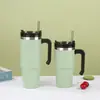 Taza de Coche Seleccionada Cuidadosamente de 20 oz 30 oz con Asa Termo de Acero Inoxidable 304 Taza con Popote Regalo de Negocios Taza de Agua