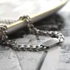 Cadena moderna y sencilla con personalidad de marca cuadrada y redonda de acero de titanio para estudiantes, estilo coreano, estilo hip hop, estilo hip hop, hipster, collar cubano.