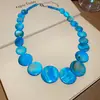 Collar de Conchas Acrílicas de Colores Transfronterizo Europeo y Americano Diseño de Nicho Cadena para Clavícula Joyería de Moda Exagerada para Mujeres