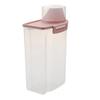 Recipiente para Armazenamento de Grãos com Vedação Transparente de Encaixe, Recipiente Plástico para Alimentos, Copo Medidor para Ração de Cachorro, Balde Selado à Prova de Umidade, Conservação Hermética