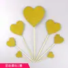 Bandera de Amor Estrellas Felices con Purpurina Día de San Valentín Hermosa Romántica Propuesta Decoración para Pastel de Cumpleaños Tarjeta