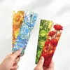 Marcadores de Página Qiyu 30 Série Flor de Vitral Transfronteiriça Marcadores de Página para Leitura de Estudantes Cartões Divisores de Livros DIY