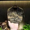 2025 Top Masculino Estrelas Rasgadas Manga Curta Explosivo Luxo Leve High-set Meteoro Meia Manga Gola Redonda Fashion